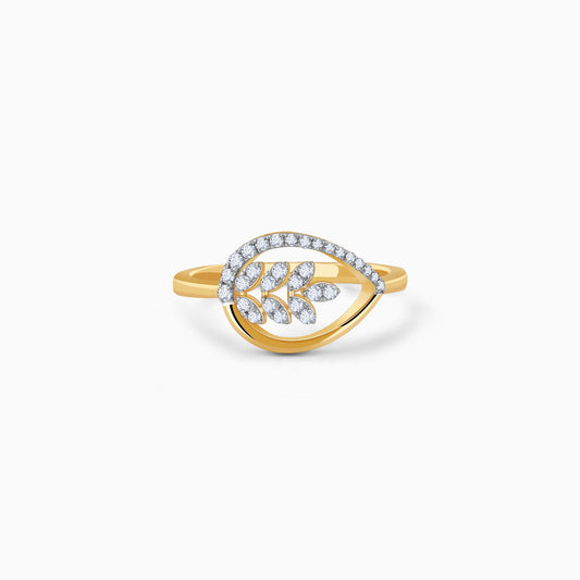 Gold Branchshine Diamond Ring