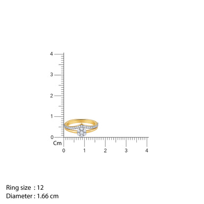 Gold Vanki Twist Diamond Ring