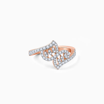 Rose gold ring with lab-grown diamonds