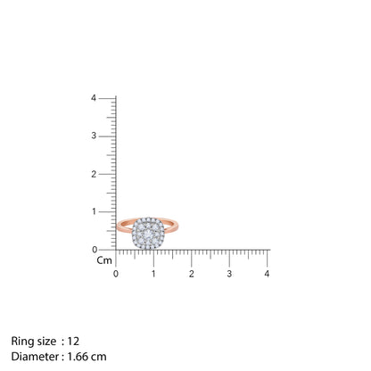 Rose Gold Pristine Promise Diamond Ring