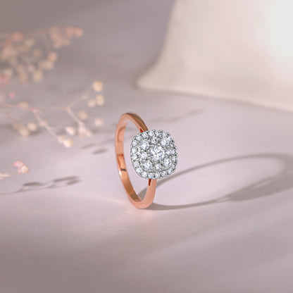 Rose Gold Pristine Promise Diamond Ring