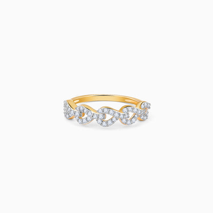 Gold Queen of Hearts Diamond Ring