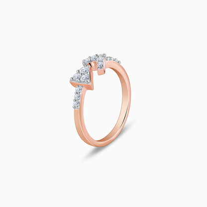 Rose Gold Heartshot Diamond Ring