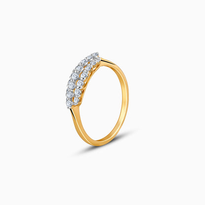 Gold Shimmering Aura Diamond Ring