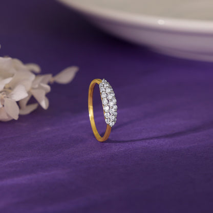 Gold Shimmering Aura Diamond Ring