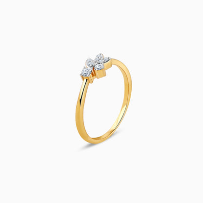 Gold Floral Flirt Diamond Ring