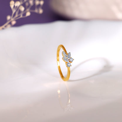 Gold Floral Flirt Diamond Ring