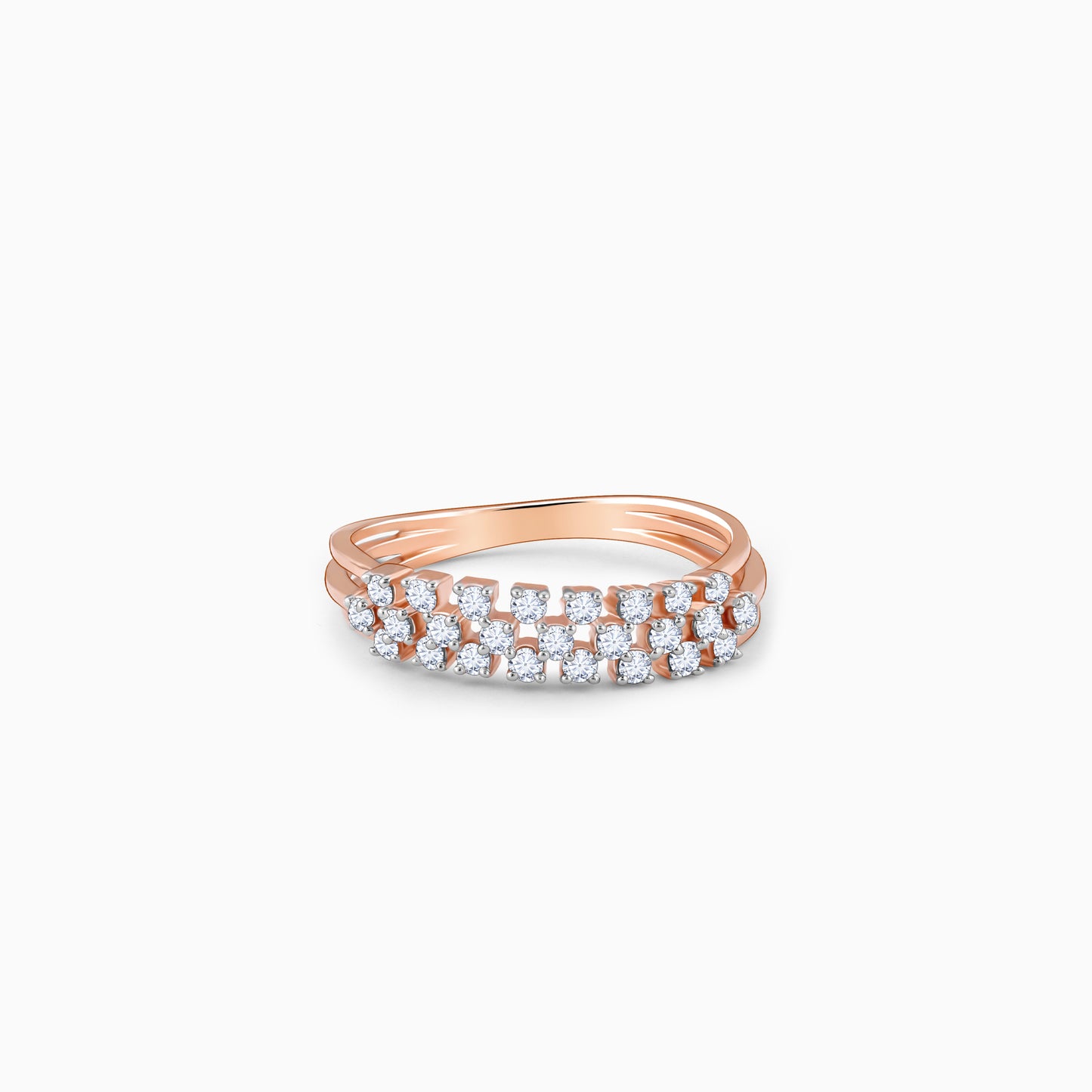 Rose Gold Ivory Radiance Diamond Ring