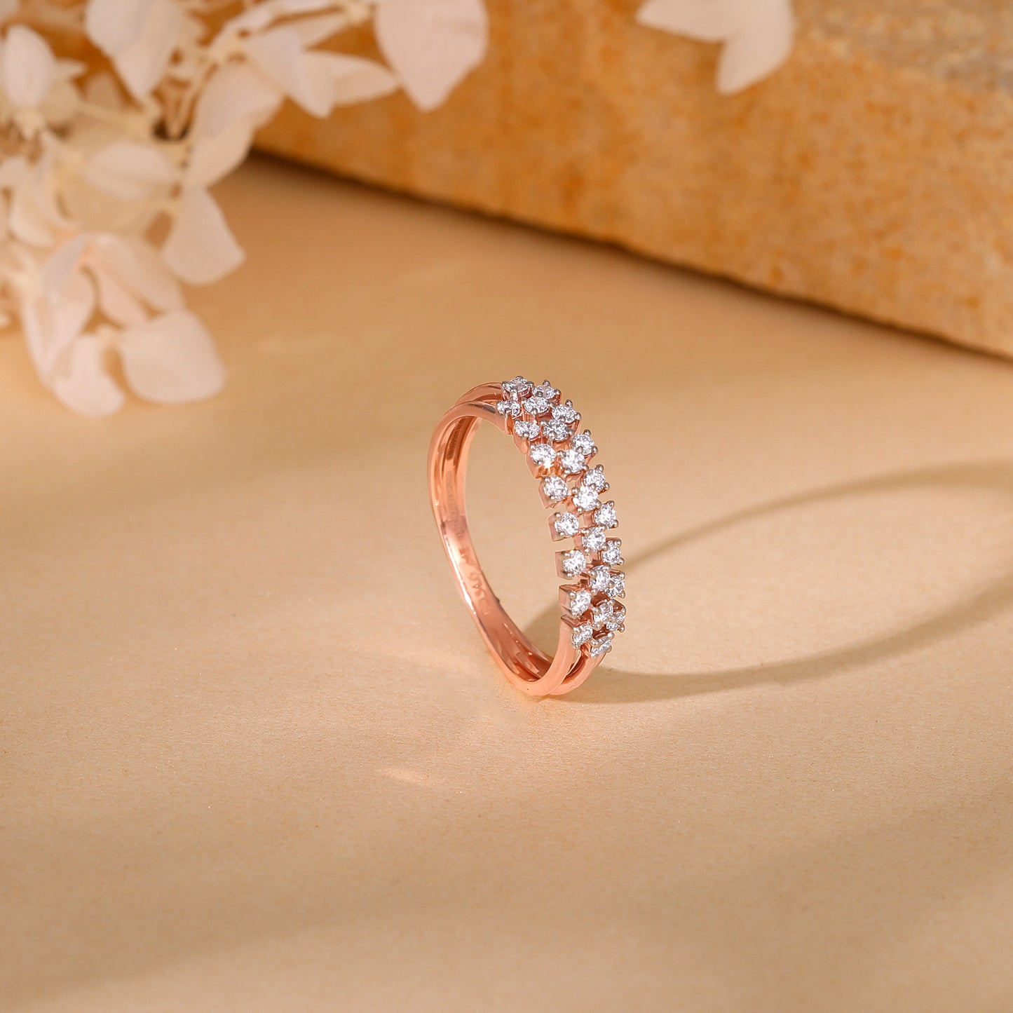 Rose Gold Ivory Radiance Diamond Ring