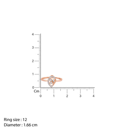 Rose Gold Petal Dream Diamond Ring