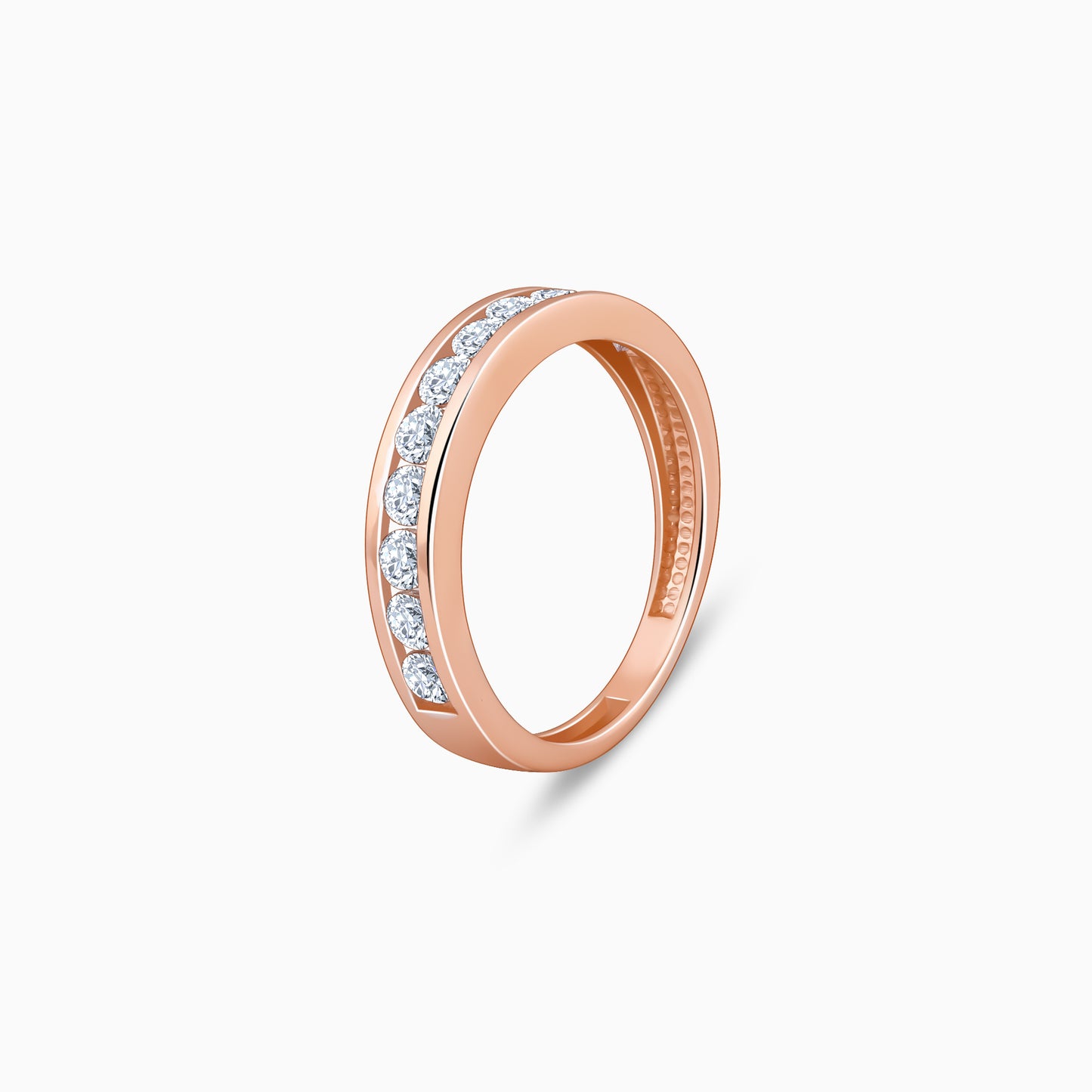 Rose Gold Glistening Amber Diamond Ring