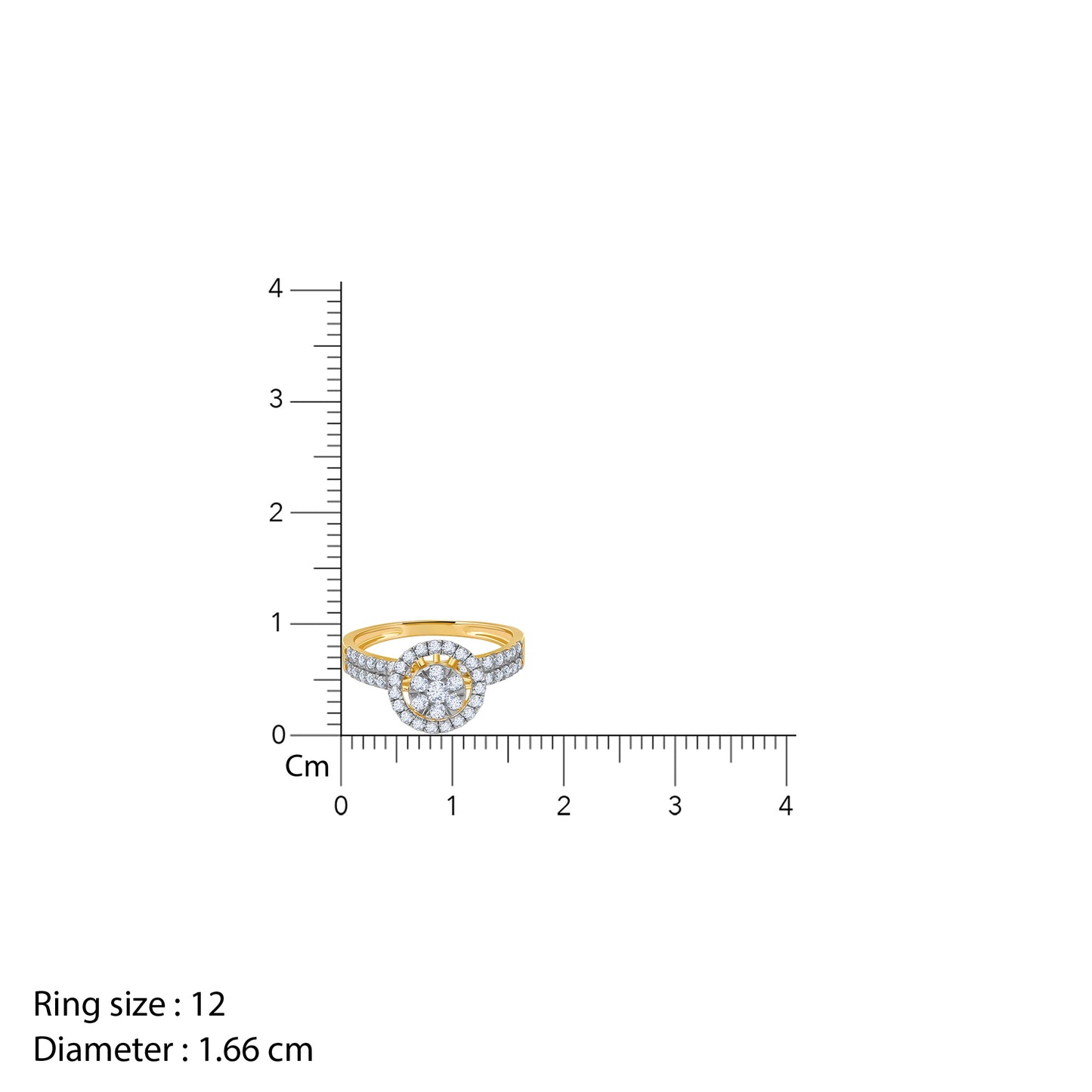 Gold Whirlwind Diamond Ring