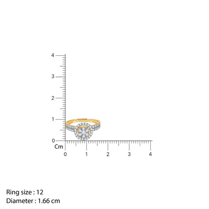 Gold Whirlwind Diamond Ring