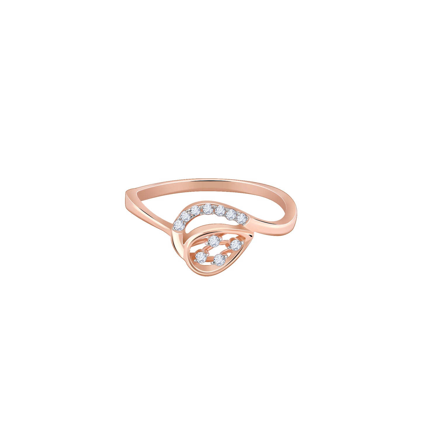 Rose Gold Soft Ember Diamond Ring