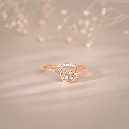 Rose Gold Soft Ember Diamond Ring