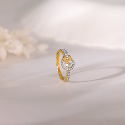 Gold Leafylicious Diamond Ring