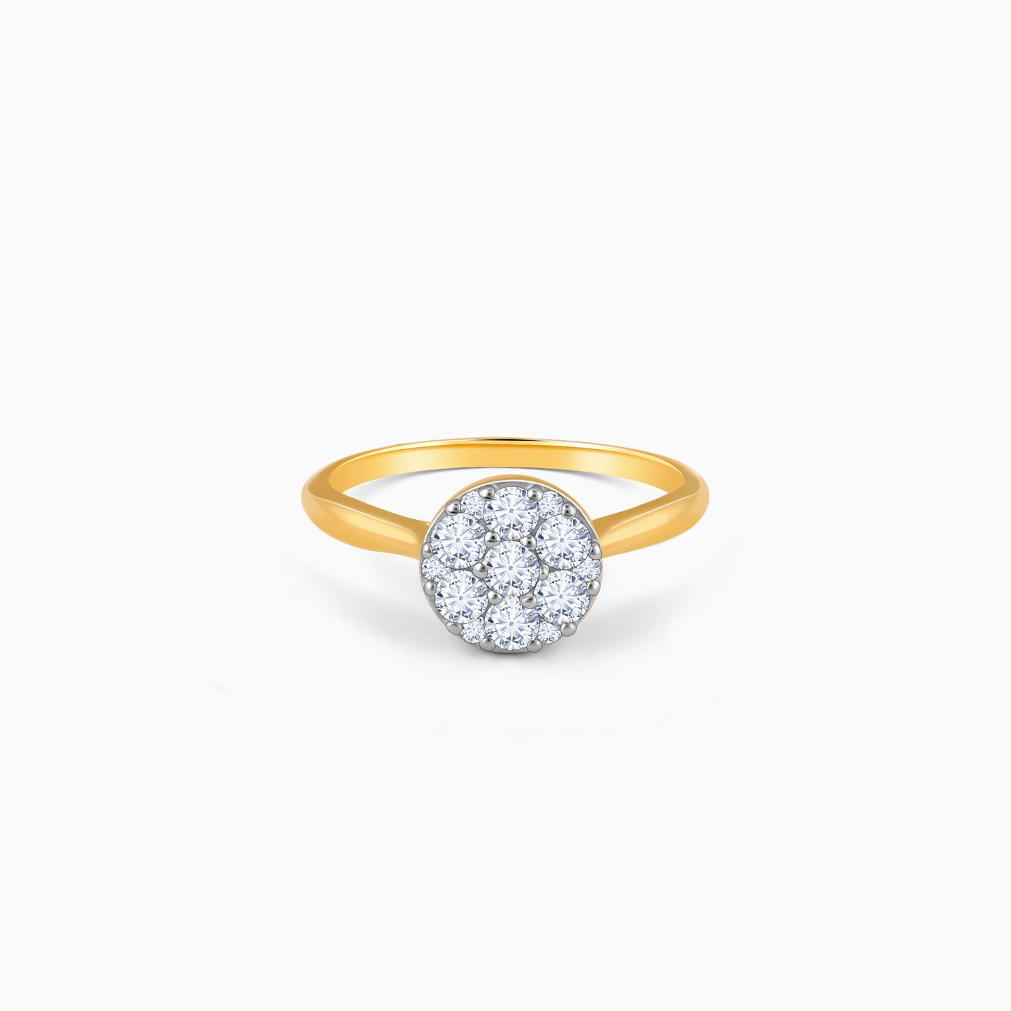 Gold Dew Drop Solitaire Diamond Ring