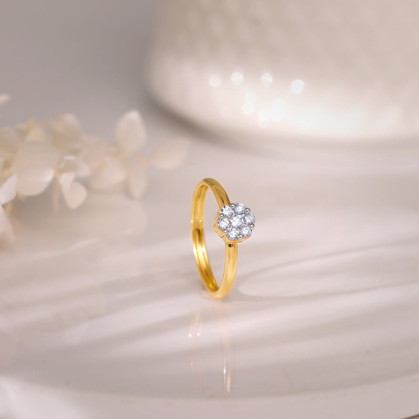 Gold Elegant Spark Diamond Ring