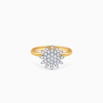 Gold Sunflower Radiance Diamond Ring