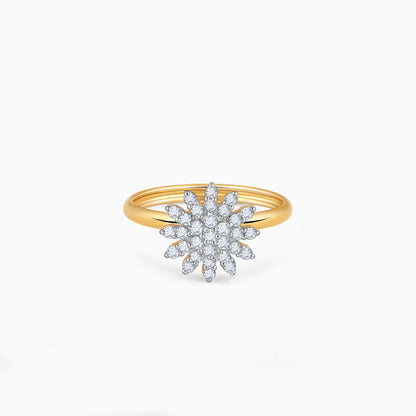 Gold Sunflower Radiance Diamond Ring