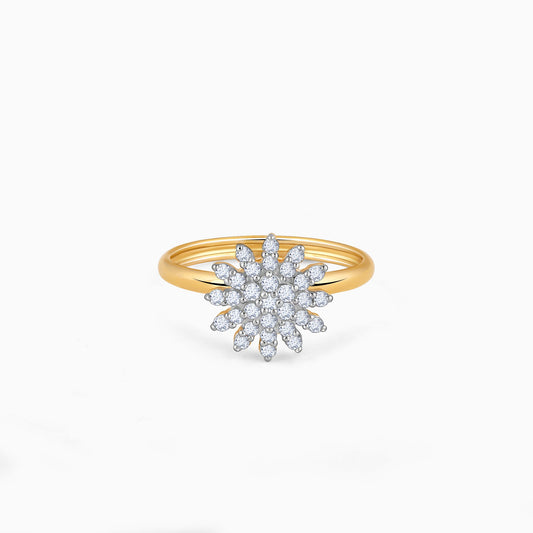 Gold Sunflower Radiance Diamond Ring