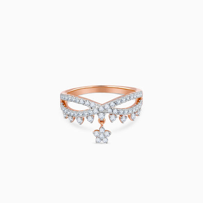 Rose Gold Party Floral Ring