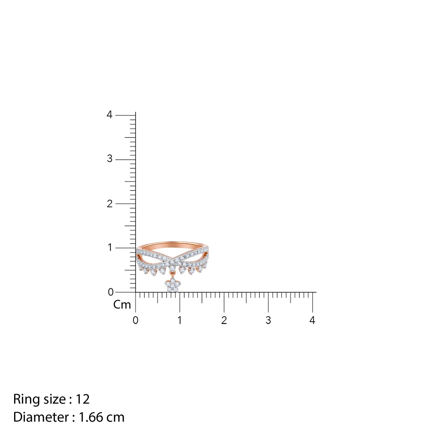 Rose Gold Party Floral Ring