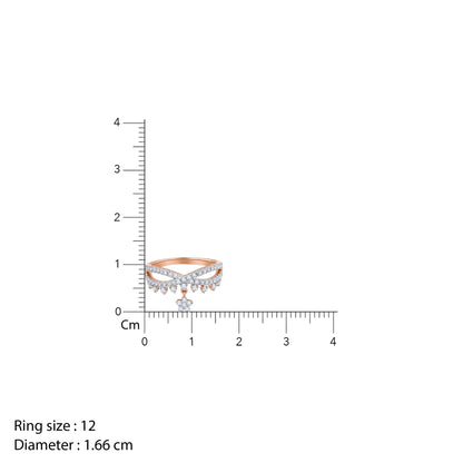 Rose Gold Party Floral Ring