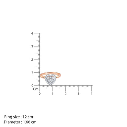 Rose Gold Love Token Diamond Ring