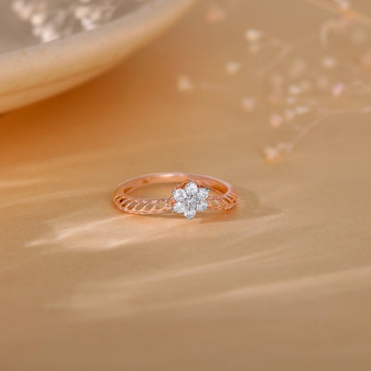 Rose Gold Peak Elegance Diamond Ring