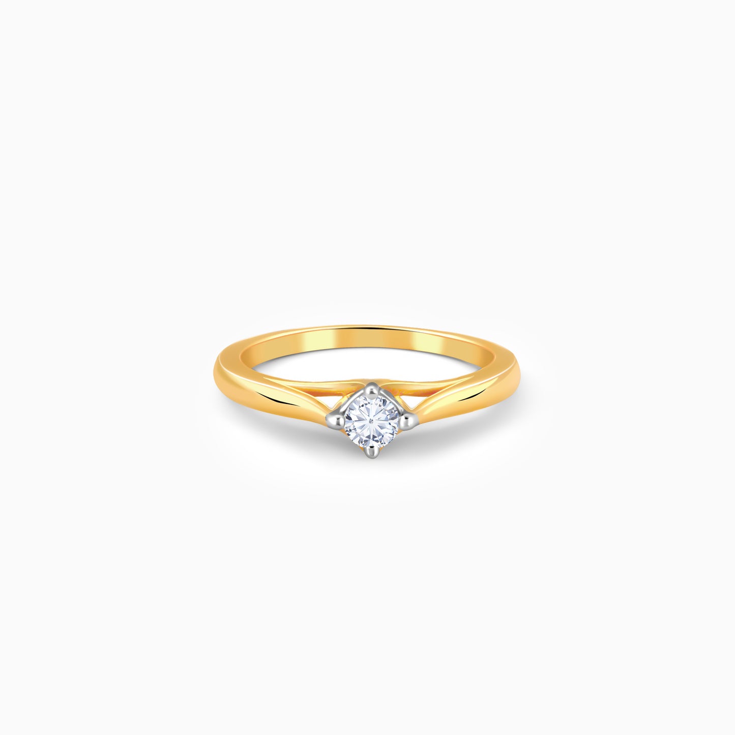 Gold Luna Solitaire Diamond Ring