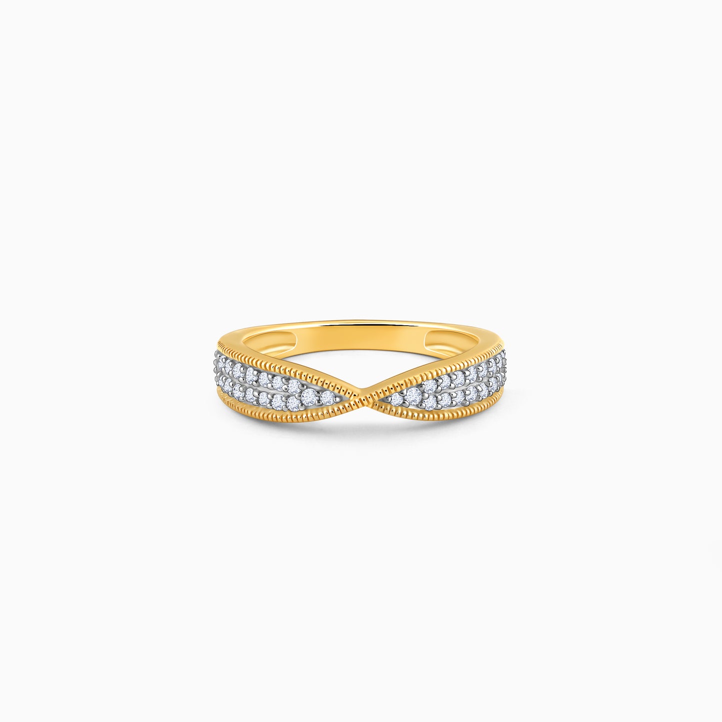 Gold Twined Desire Diamond Ring