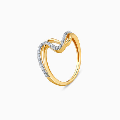 Gold ZigZag Luxe Diamond Ring