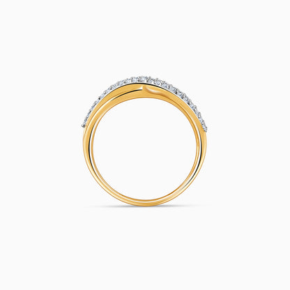 Gold Glorious Wave Diamond Ring