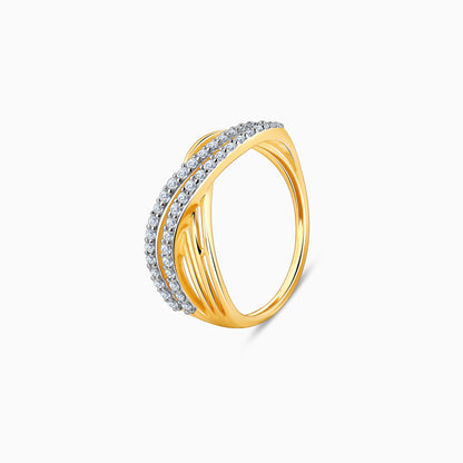 Gold Glorious Wave Diamond Ring