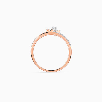 Rose Gold Floral Enigma Diamond Ring