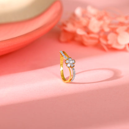 Gold Floret Glory Diamond Ring