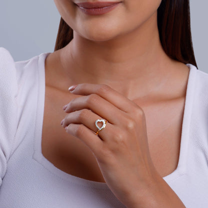 Gold Love Pop Diamond Ring