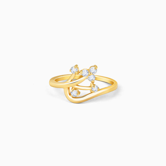 Gold Dazzling Blossom Diamond Ring