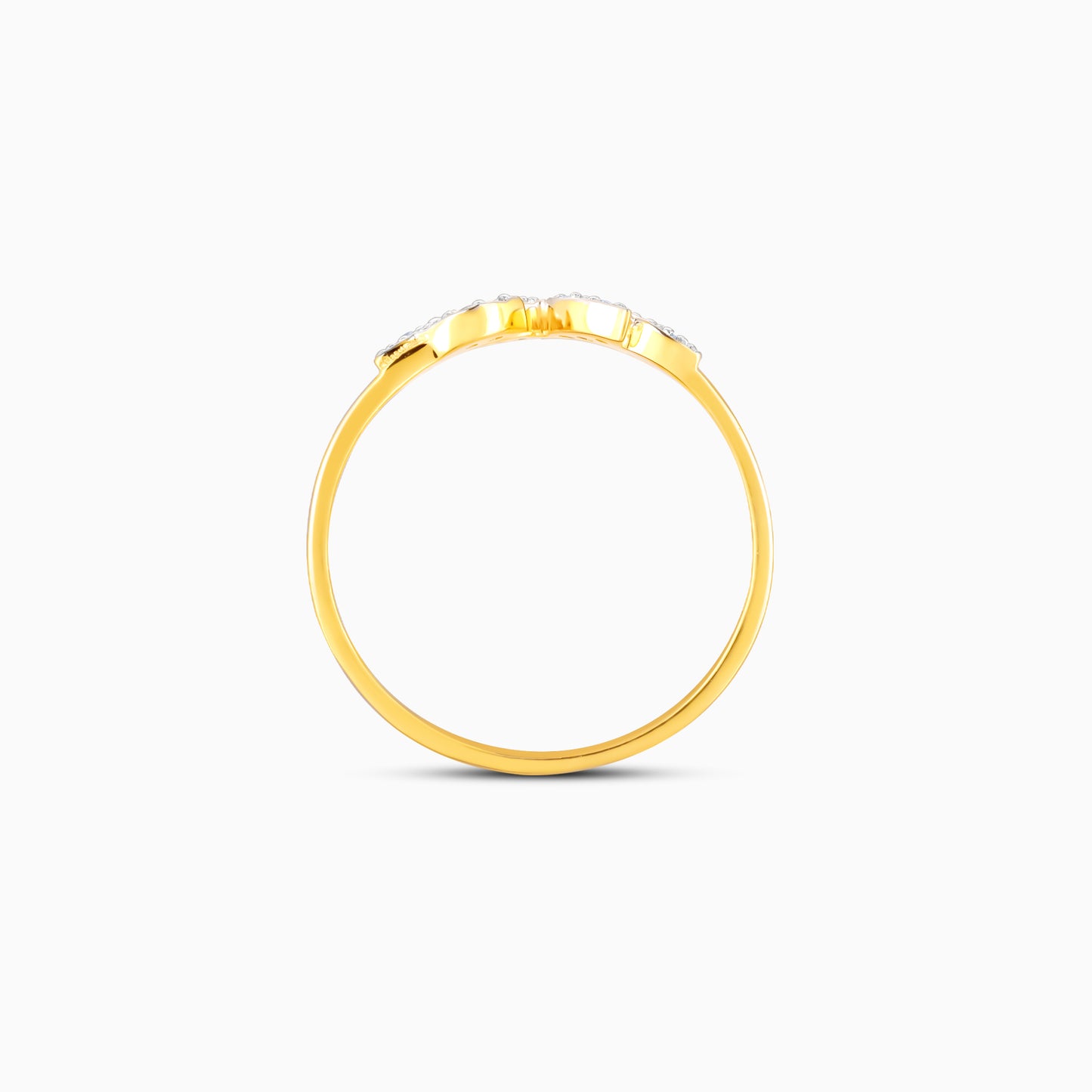 Gold Rustling Leaves Diamond Ring