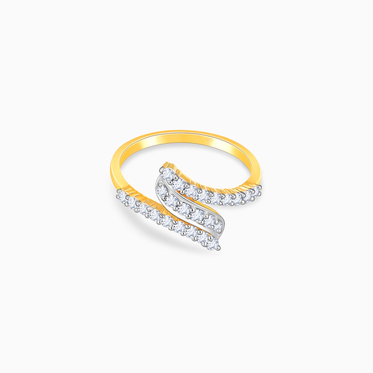 Gold Calm Cascade Diamond Ring