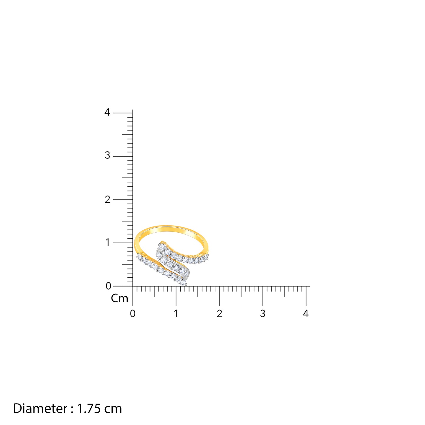 Gold Calm Cascade Diamond Ring