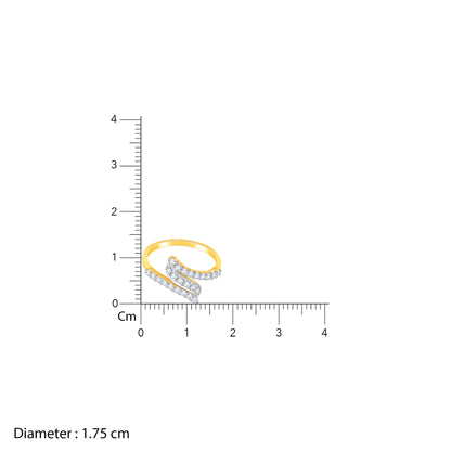 Gold Calm Cascade Diamond Ring