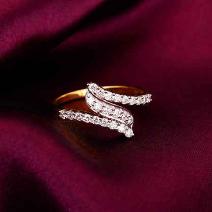 Gold Calm Cascade Diamond Ring