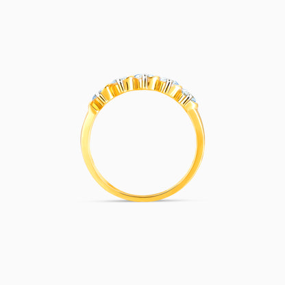 Gold Geometric Circlets Diamond Ring