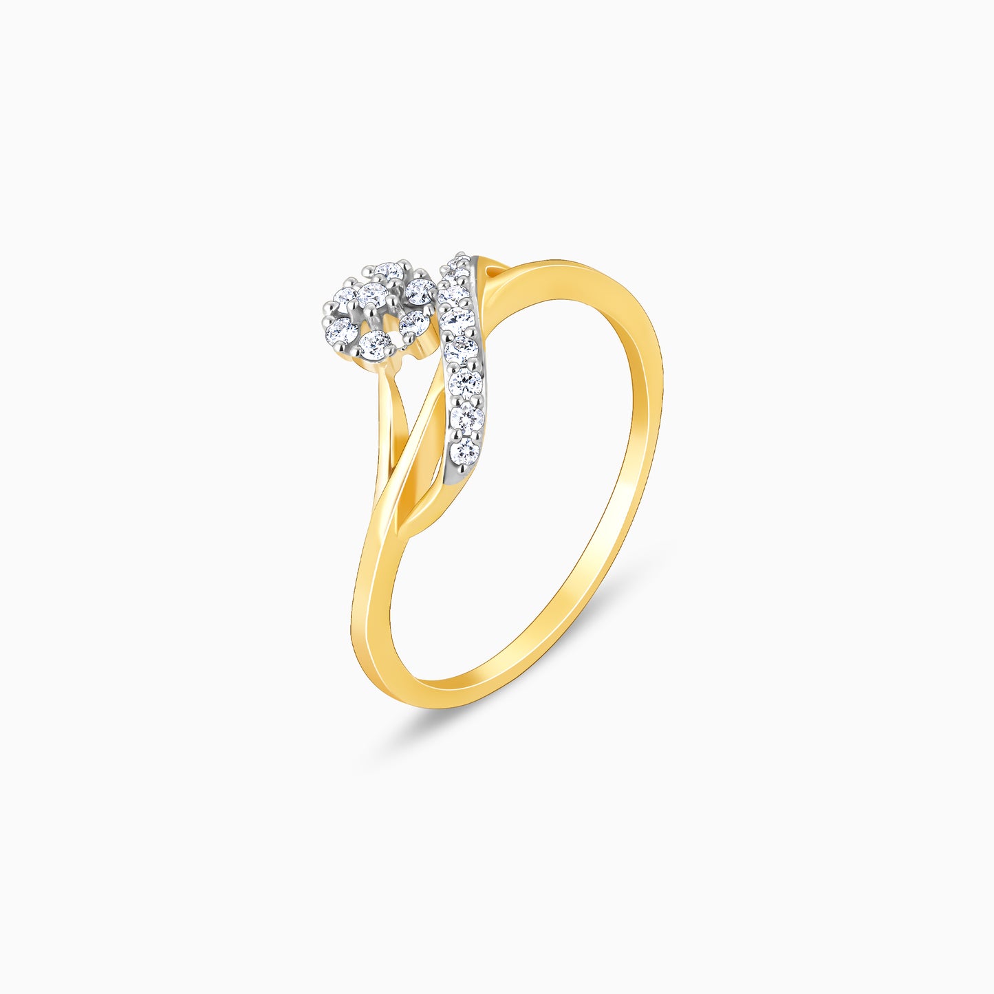 Gold Ocean's Flow Diamond Ring