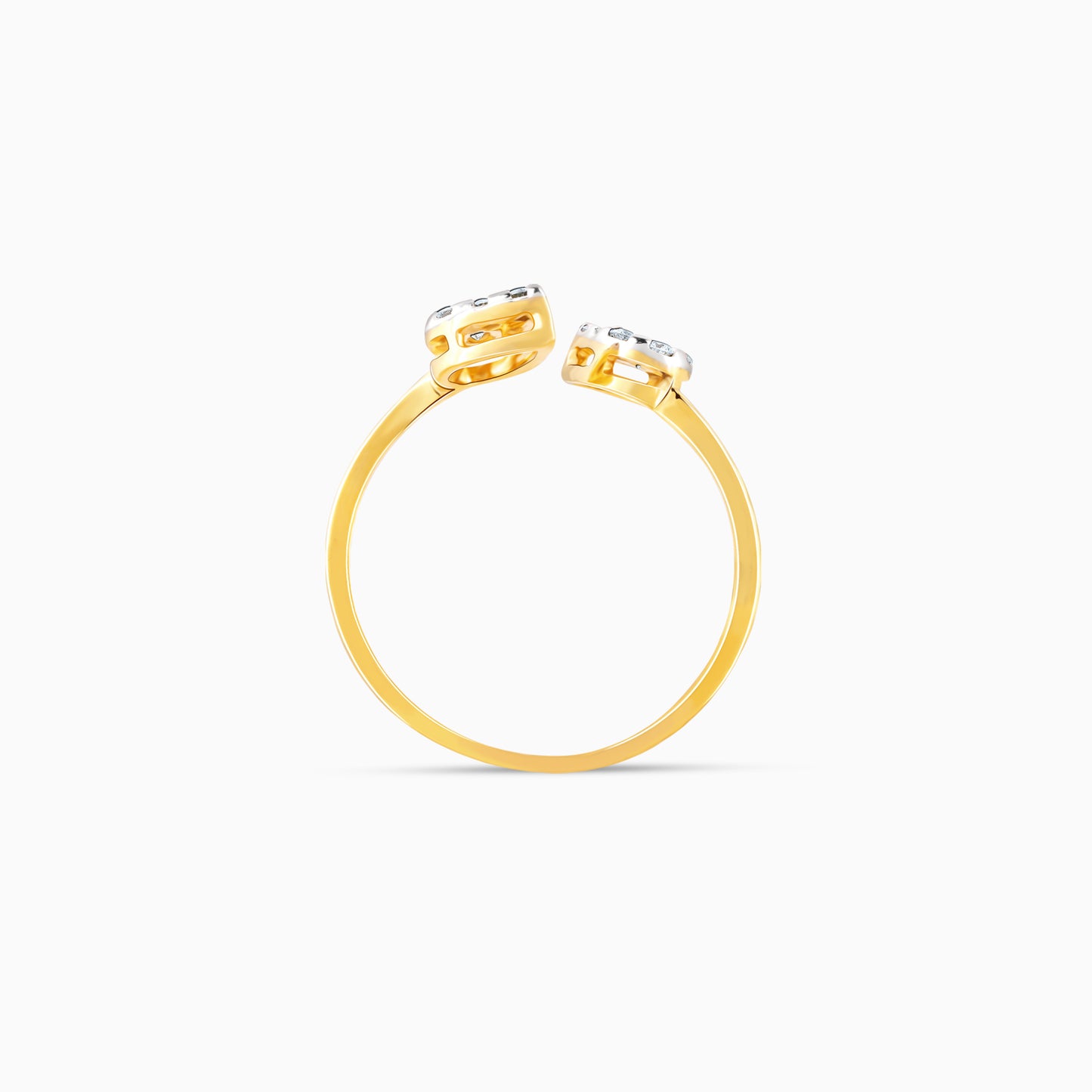 Gold Graceful Leaf Diamond Ring