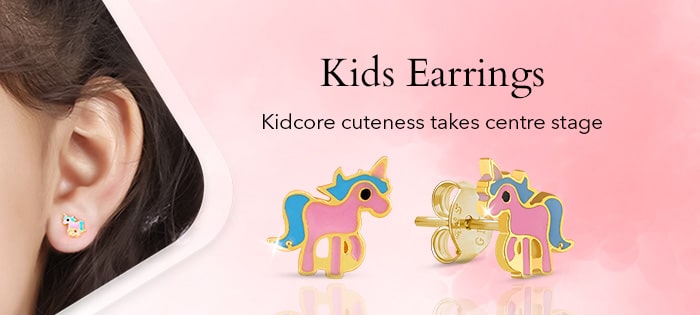 Unicorn Gold Plated Stud Earrings at Rs 233.00 | Ambabari | Jaipur| ID:  2850563456262