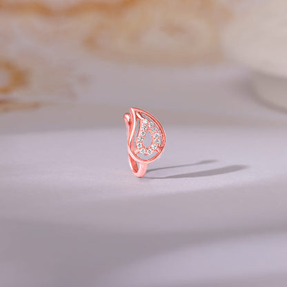 Rose Gold Aam Nose Pin (Clip on)