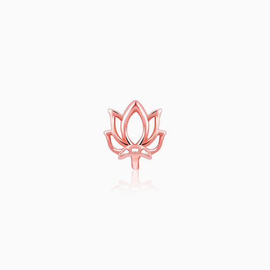 Rose Gold Padma Nose Pin (Clip on)